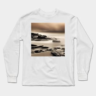 Victorian Coastal landscape Rock Clouds Photo Long Sleeve T-Shirt